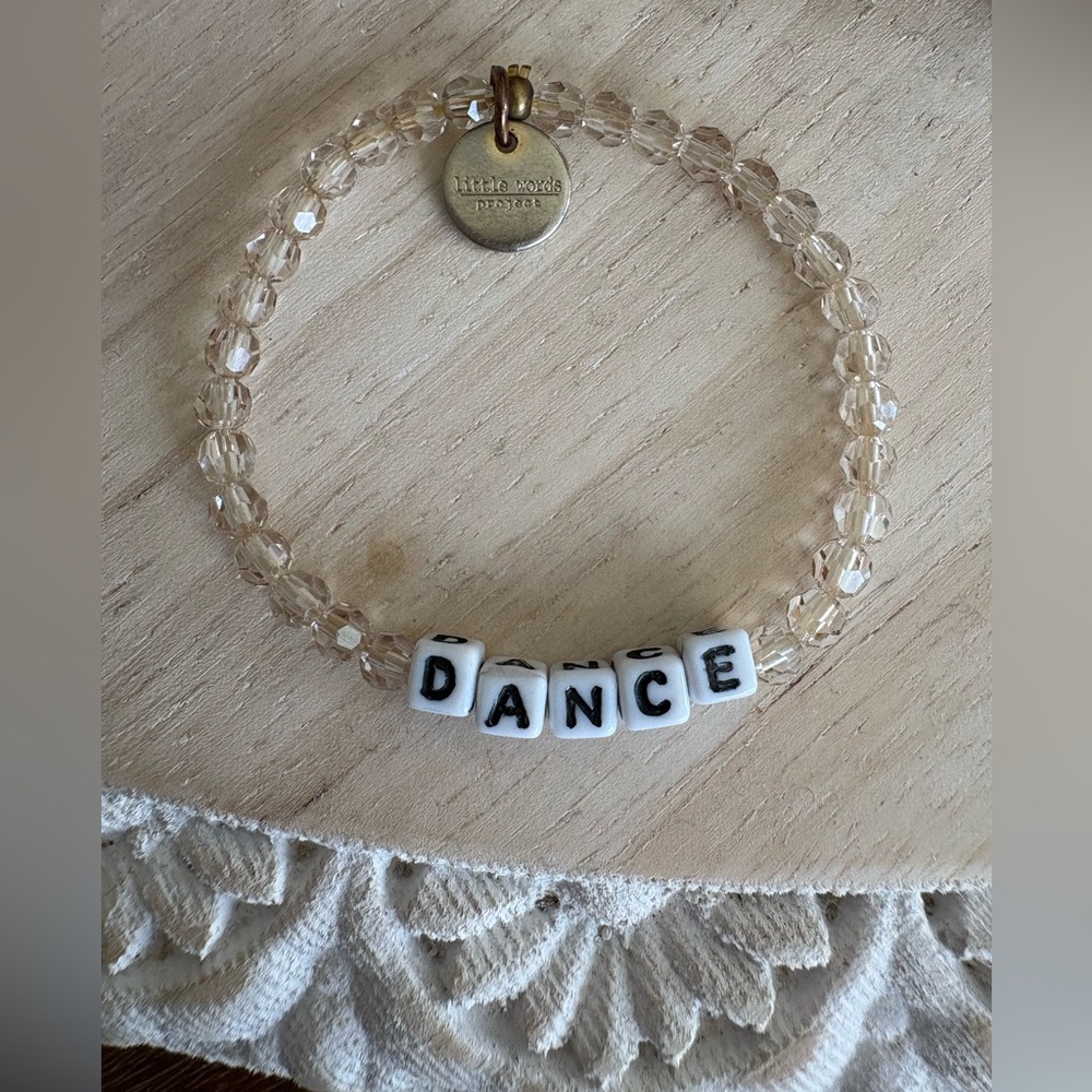 Little Words Project Crystal Beaded Bracelet with 'DANCE' beads (numbered)